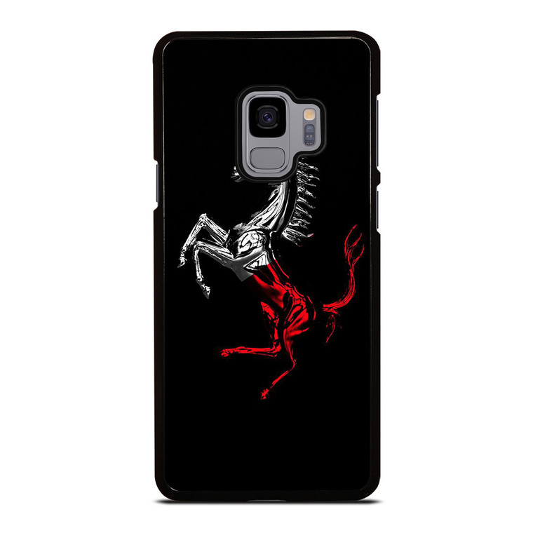 FERRARI LOGO CHROME HORSE Samsung Galaxy S9 Case Cover