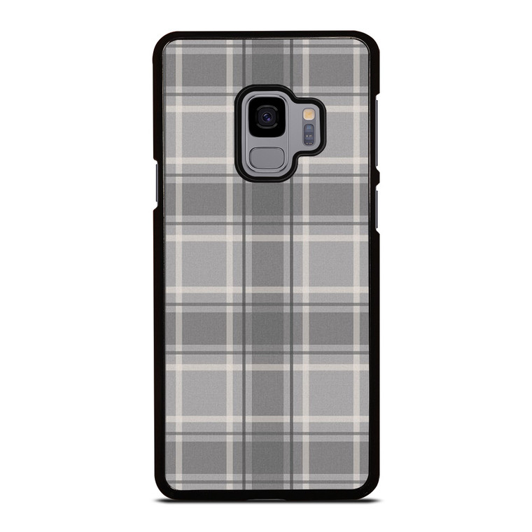 GREY TARTAN PLAID PATTERN Samsung Galaxy S9 Case Cover