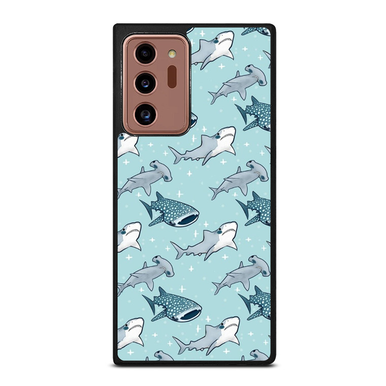 CUTE SHARK PATTERN Samsung Galaxy Note 20 Ultra Case Cover CUTE SHARK PATTERN Samsung Galaxy Note 20 Ultra Case Cover