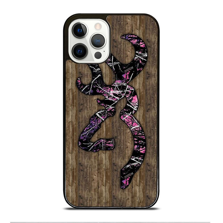 CAMO BROWNING PINK WOOD iPhone 12 Pro Case Cover