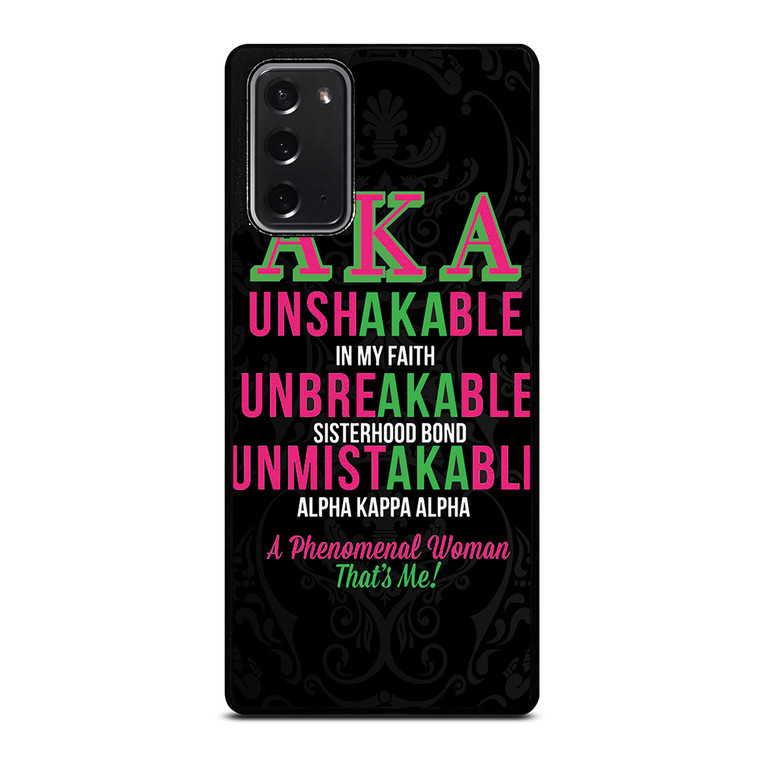 ALPHA KAPPA ALPHA QUOTE Samsung Galaxy Note 20 Case Cover ALPHA KAPPA ALPHA QUOTE Samsung Galaxy Note 20 Case Cover
