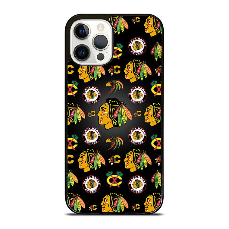 CHICAGO BLACKHAWKS COLLAGE LOGO iPhone 12 Pro Case Cover