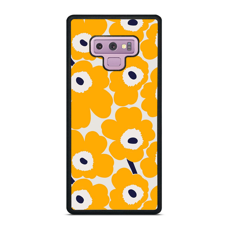 YELLOW RETRO FLORAL PATTERN Samsung Galaxy Note 9 Case Cover