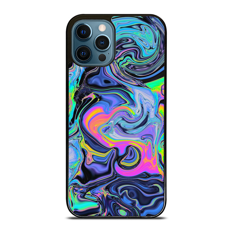 BLUE LIQUID CHROME iPhone 12 Pro Max Case Cover