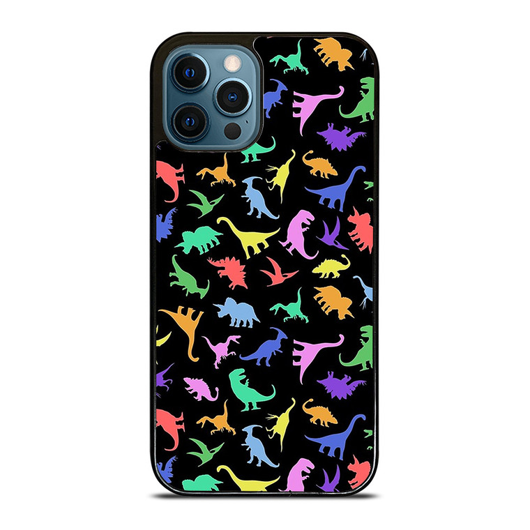 DINOSAUR COLORFUL PATTERN iPhone 12 Pro Max Case Cover