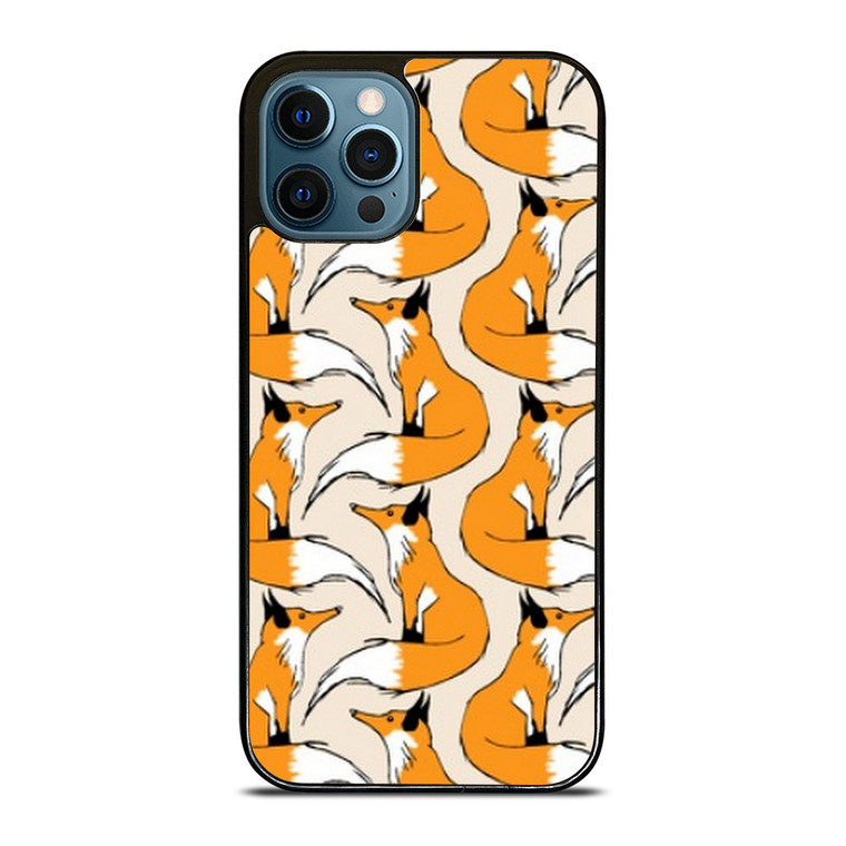 ORANGE FOX PATTERN iPhone 12 Pro Max Case Cover