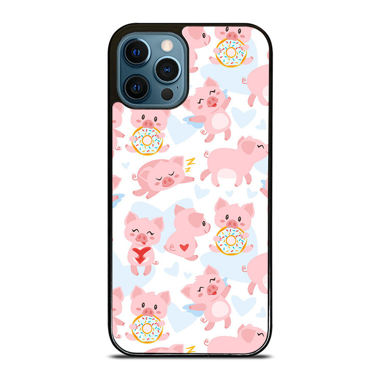 PINK BABY PIGS PATTERN iPhone 12 Pro Max Case Cover