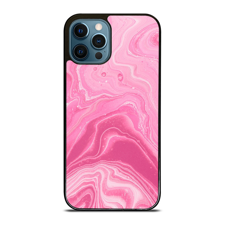 PINK LIQUID TEXTURES iPhone 12 Pro Max Case Cover