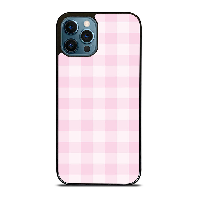 PINK PLAID PATTERN iPhone 12 Pro Max Case Cover