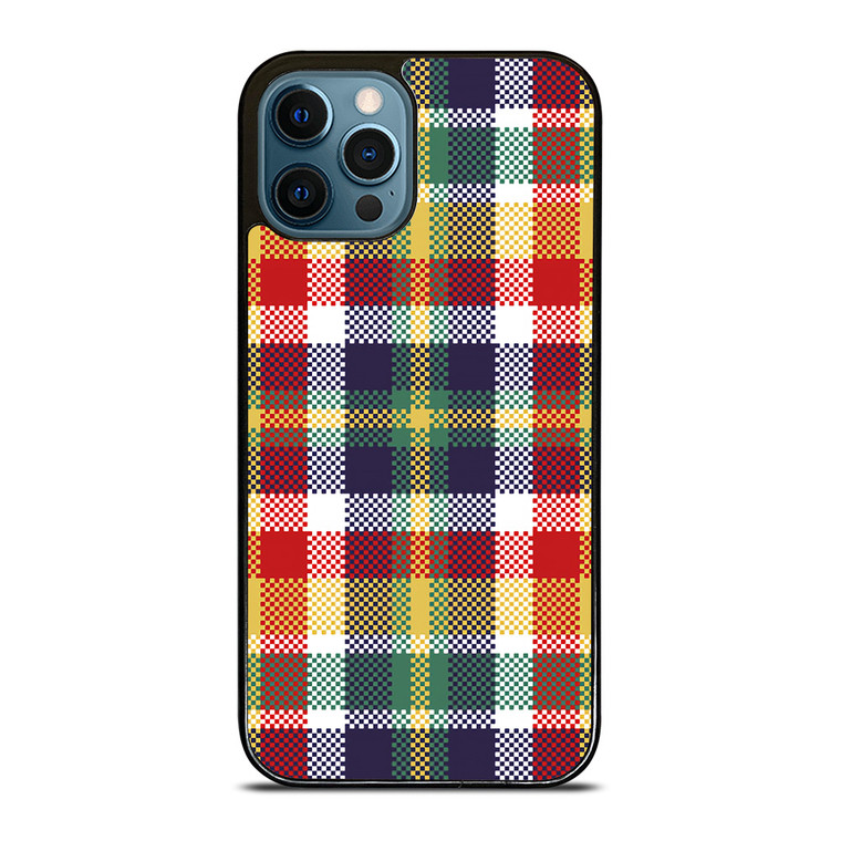 PIXELIZED TARTAN PATTERN iPhone 12 Pro Max Case Cover