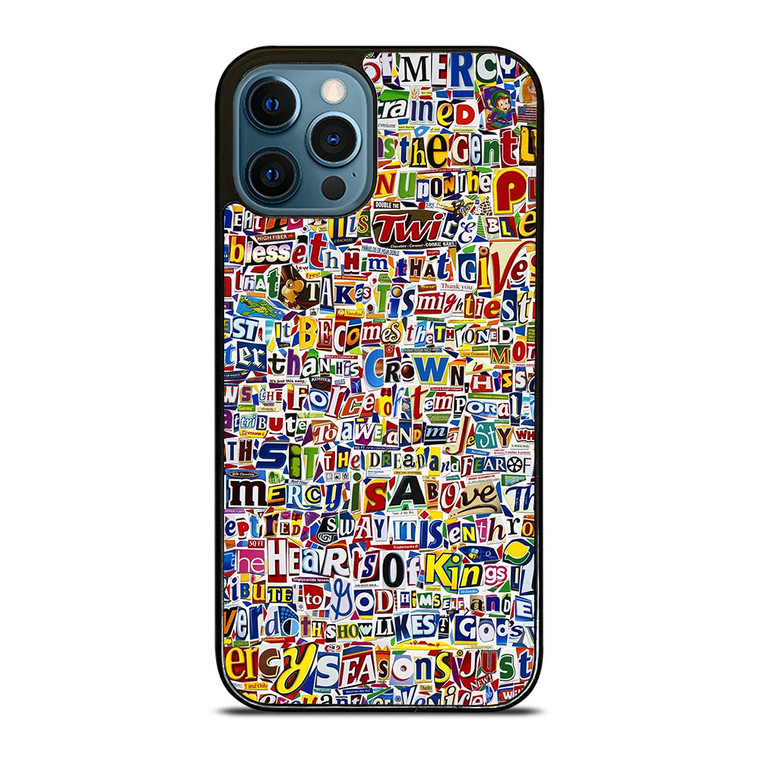 RETRO ALPHABET COLLAGE iPhone 12 Pro Max Case Cover