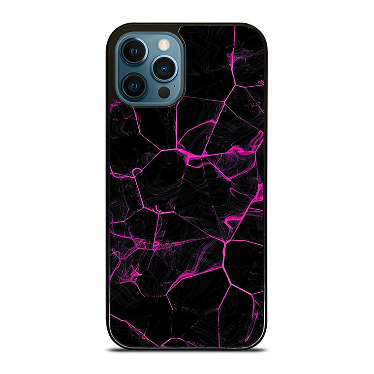 VIOLET ABSTRACT SMOKED GRID iPhone 12 Pro Max Case Cover