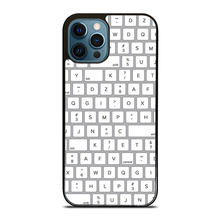 WHITE KEYBOARD PATTERN iPhone 12 Pro Max Case Cover