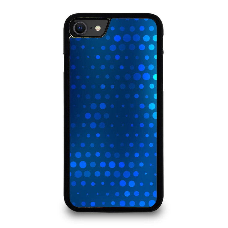 BLUE GRADIENT HALFTONE PATTERN iPhone SE 2020 Case Cover