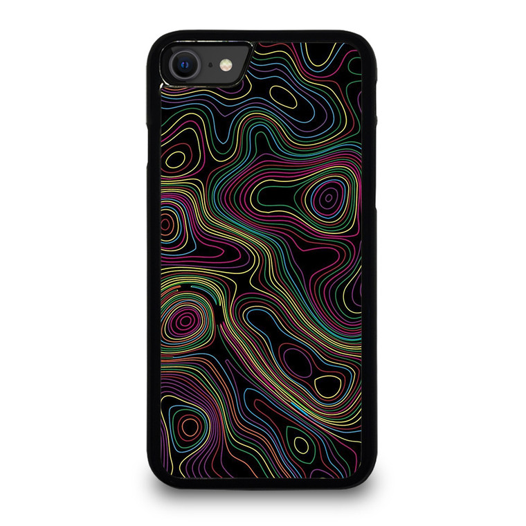 COLORFUL ABSTRACT LINES iPhone SE 2020 Case Cover