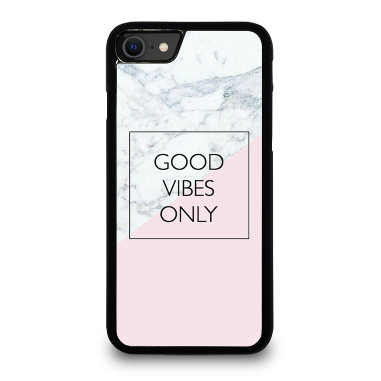 GOOD VIBES ONLY MARBLE iPhone SE 2020 Case Cover