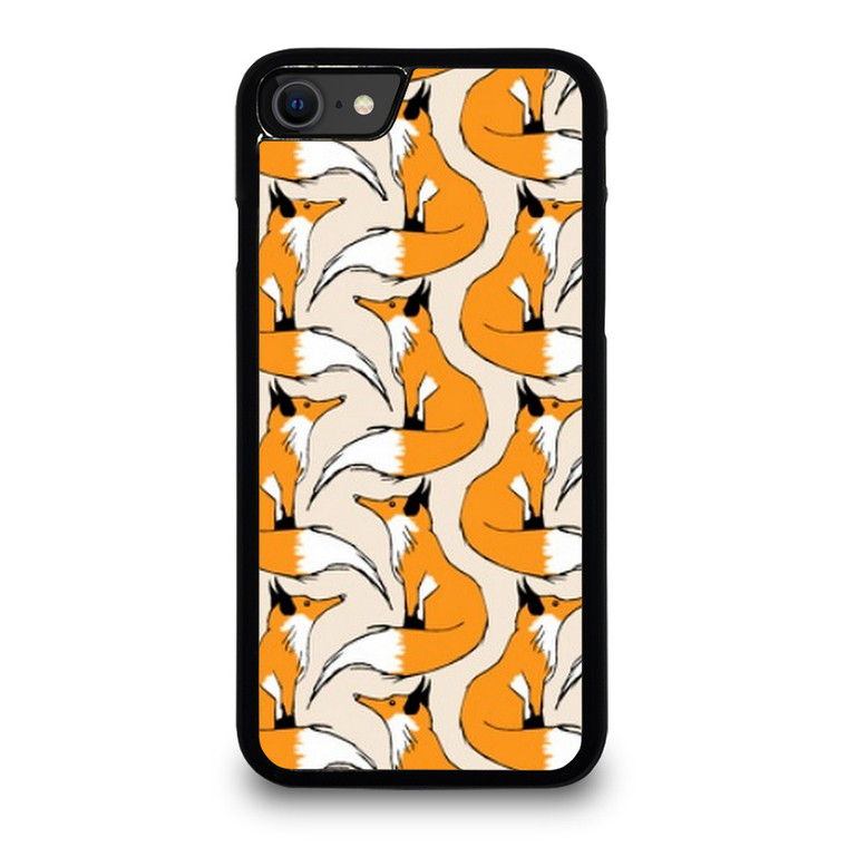 ORANGE FOX PATTERN iPhone SE 2020 Case Cover