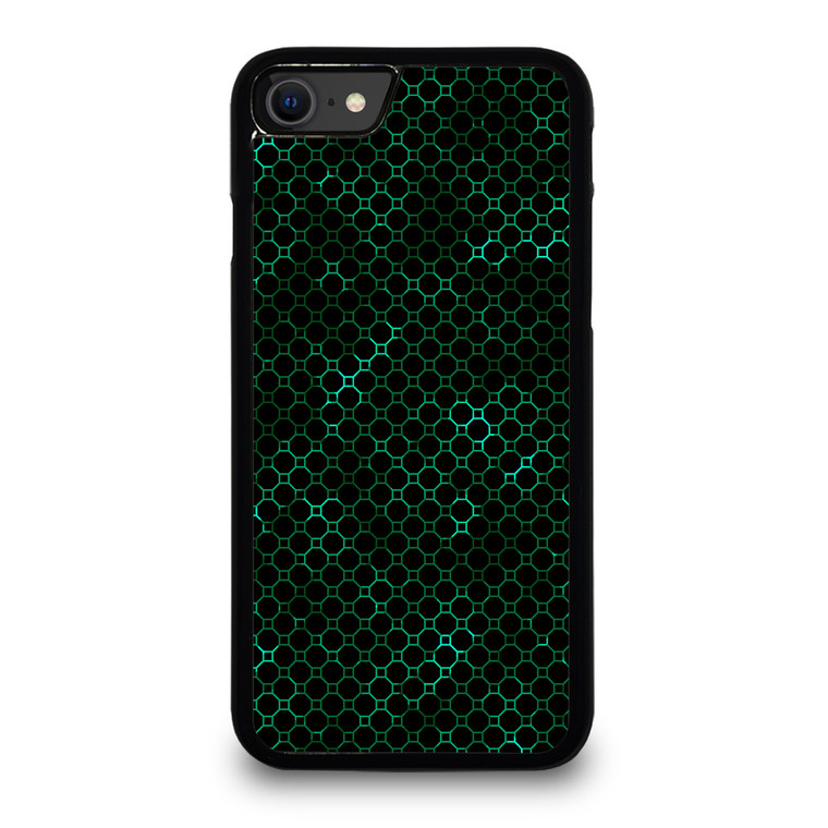 STYLISH HEXAGONAL GREEN PATTERN iPhone SE 2020 Case Cover