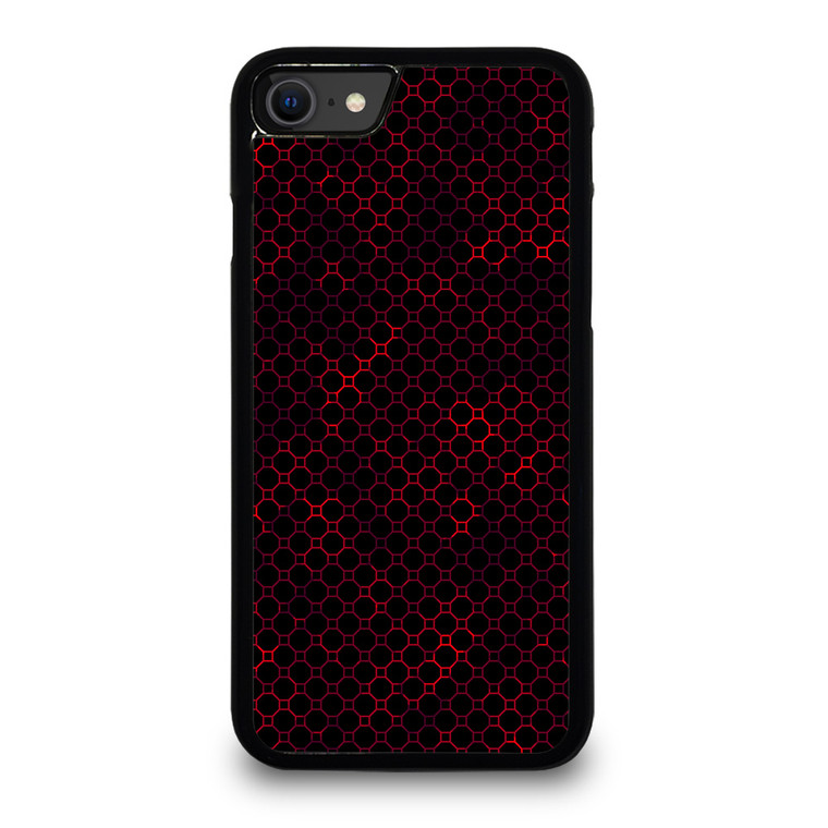 STYLISH HEXAGONAL RED PATTERN iPhone SE 2020 Case Cover