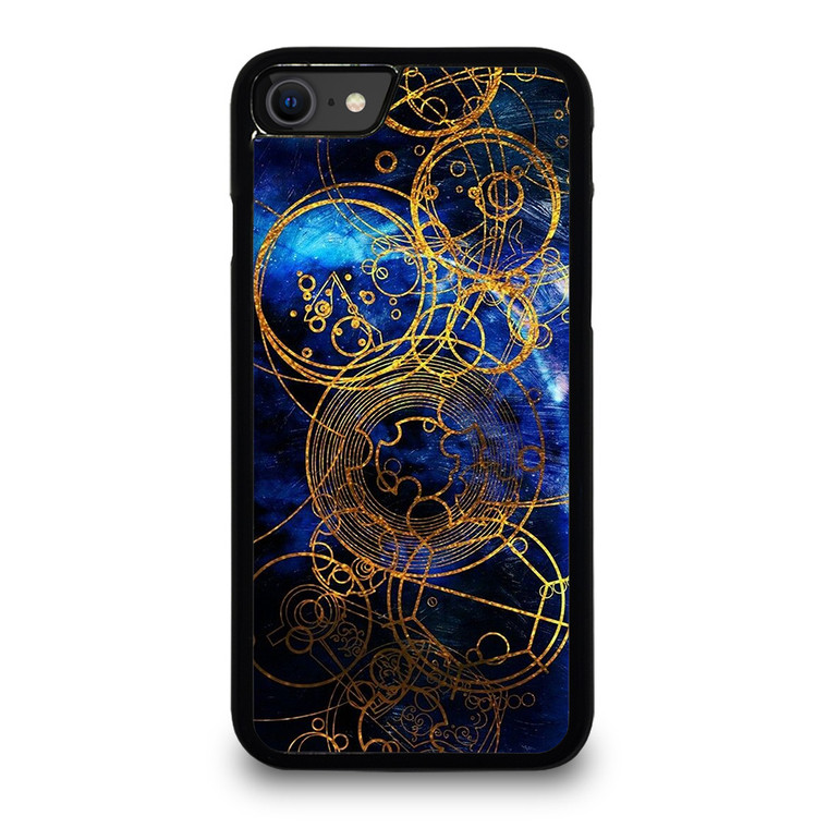TIME LORD WRITING GOLD BLUE iPhone SE 2020 Case Cover