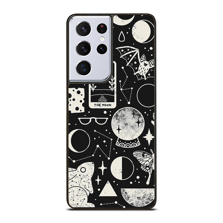 LUNAR PATTERN BLACK WHITE Samsung Galaxy S21 Ultra Case Cover