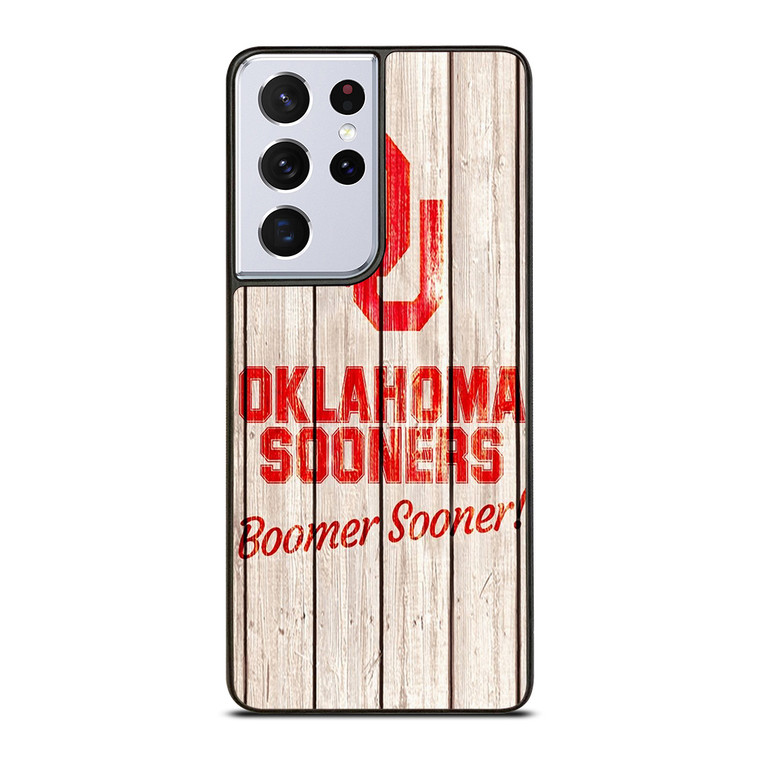 OKLAHOMA SOONERS WOODEN LOGO Samsung Galaxy S21 Ultra Case Cover
