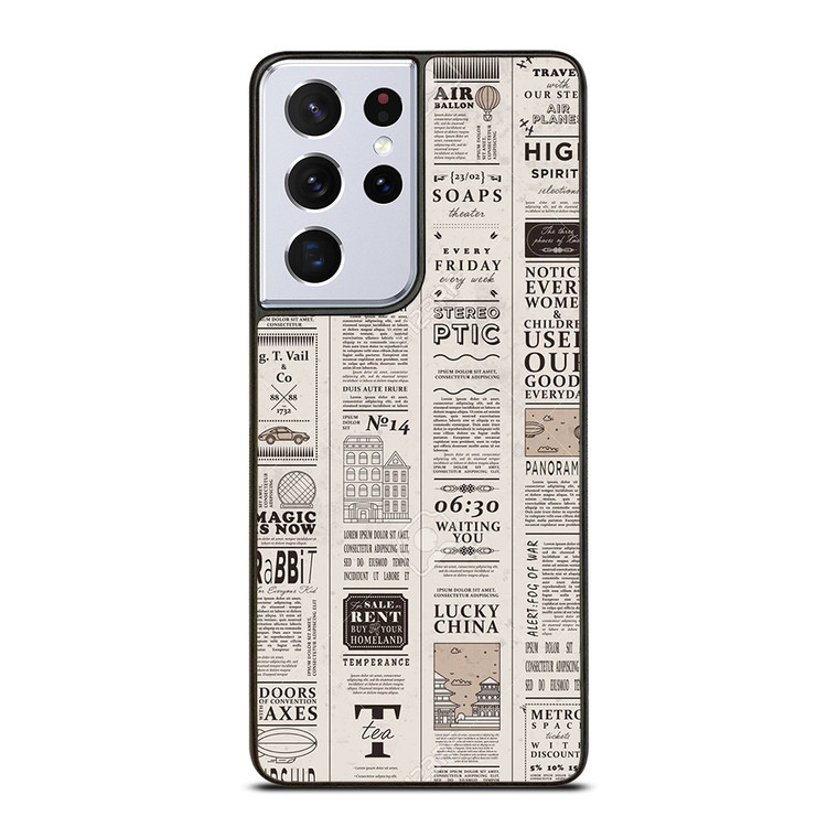OLD NEWSPAPER PATTERN Samsung Galaxy S21 Ultra Case Cover