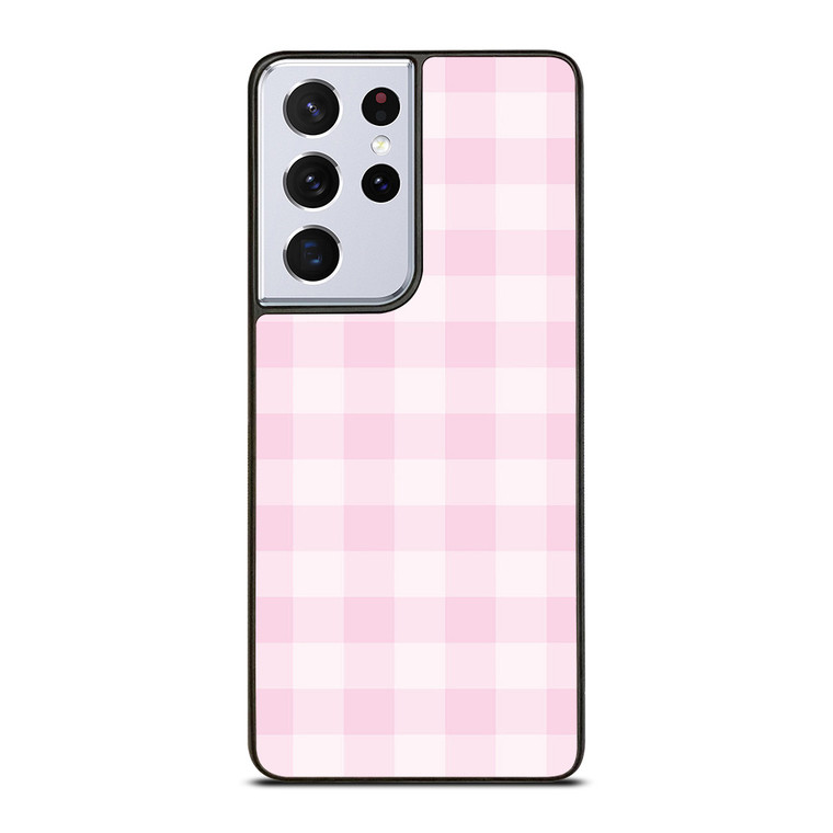 PINK PLAID PATTERN Samsung Galaxy S21 Ultra Case Cover