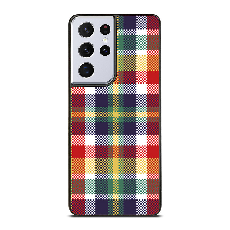 PIXELIZED TARTAN PATTERN Samsung Galaxy S21 Ultra Case Cover