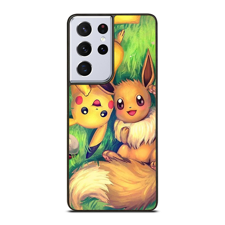 POKEMON EEVEE AND PIKACHU Samsung Galaxy S21 Ultra Case Cover