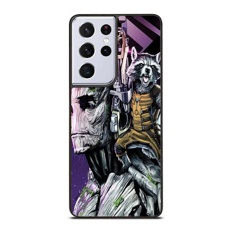 ROCKET RACCOON AND GROOT MARVEL Samsung Galaxy S21 Ultra Case Cover