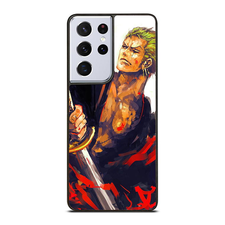 RORONOA ZORO ONE PIECE ART Samsung Galaxy S21 Ultra Case Cover