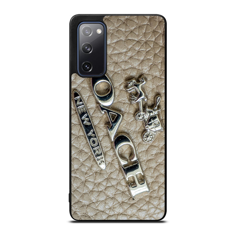 COACH NEW YORK LOGO ON LEATHER Samsung Galaxy S20 FE Case Cover