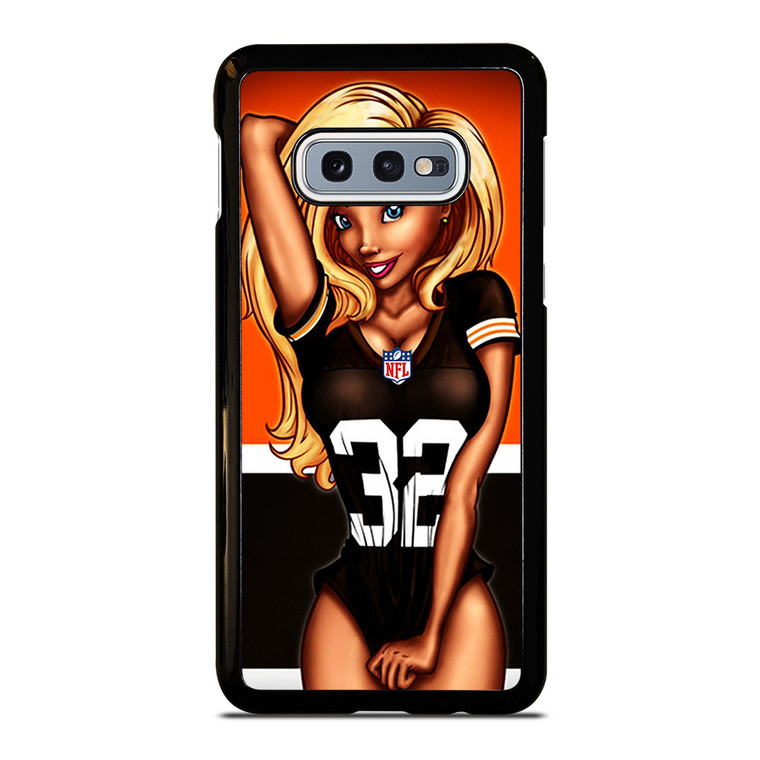 CLEVELAND BROWNS NFL CARTOON GIRL Samsung Galaxy S10e Case Cover