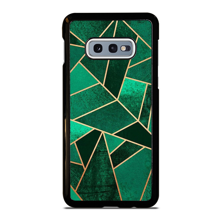 EMERALD AND COPPER GEOMETRIC PATTERN Samsung Galaxy S10e Case Cover