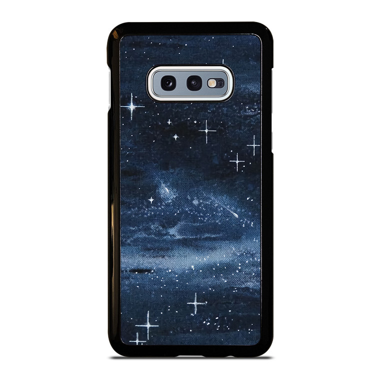 NAVY BLUE STAR FABRIC TEXTURE Samsung Galaxy S10e Case Cover