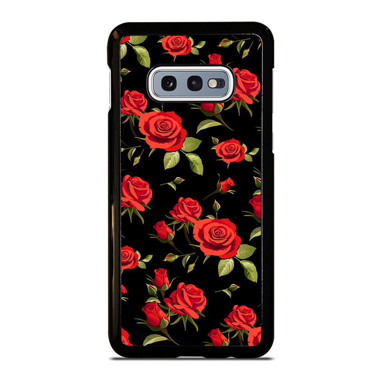 SEAMLESS RED ROSE PATTERN Samsung Galaxy S10e Case Cover SEAMLESS RED ROSE PATTERN Samsung Galaxy S10e Case Cover