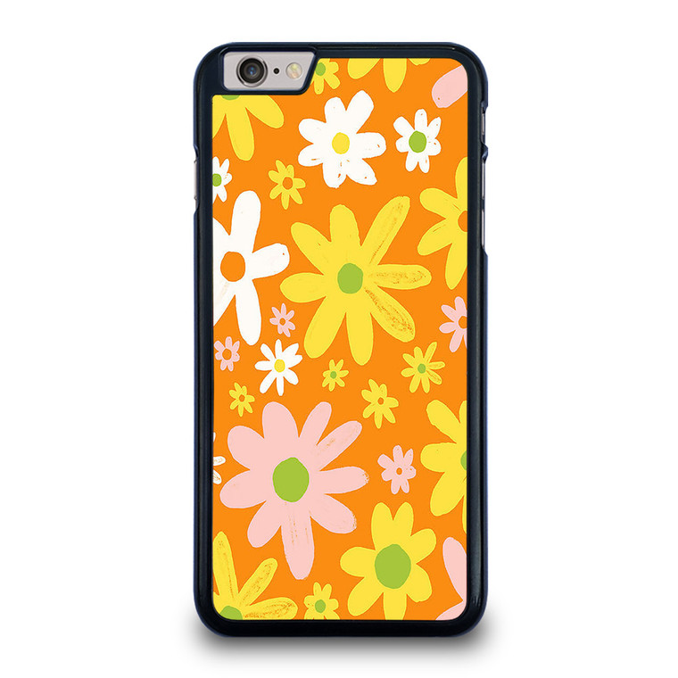 FLOWER POWER ORANGE PATTERN iPhone 6 / 6S Plus Case Cover