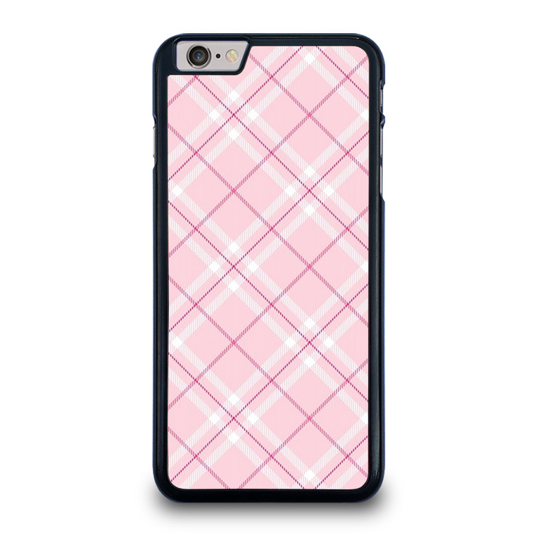 LIGHT PINK PLAID PATTERN iPhone 6 / 6S Plus Case Cover