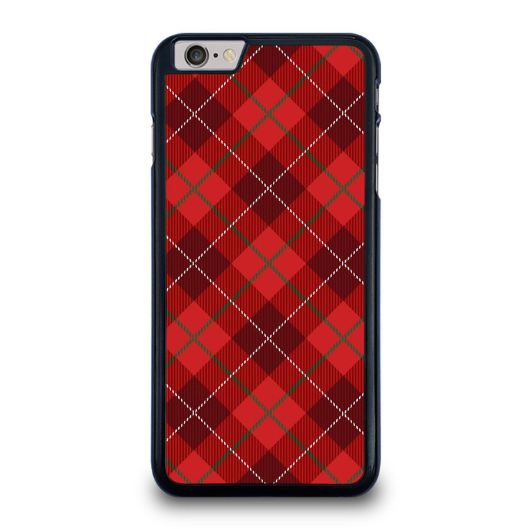 RED TARTAN CROSS PATTERN iPhone 6 / 6S Plus Case Cover