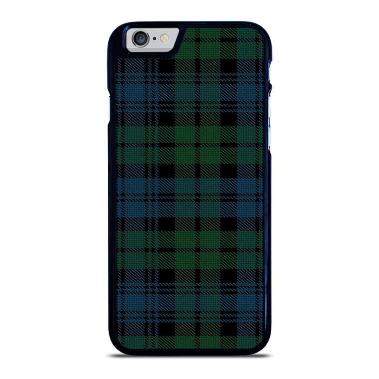 GREEN BLUE TARTAN PATTERN iPhone 6 / 6S Case Cover