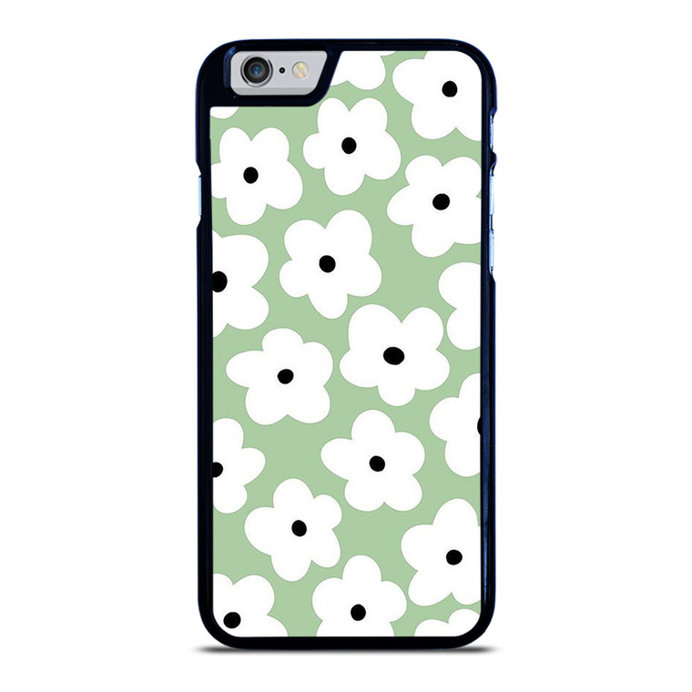 GREEN RETRO FLORAL PATTERN iPhone 6 / 6S Case Cover