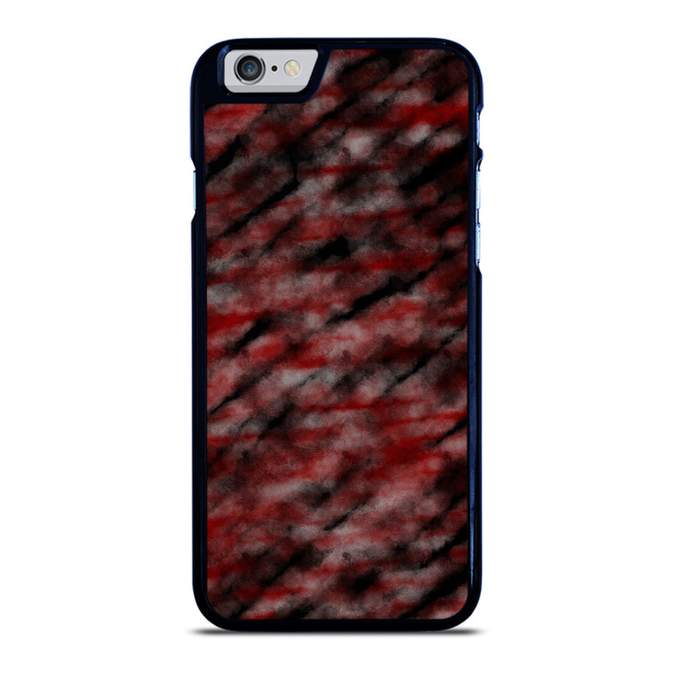RED BLACK TIE DYE PATTERN iPhone 6 / 6S Case Cover