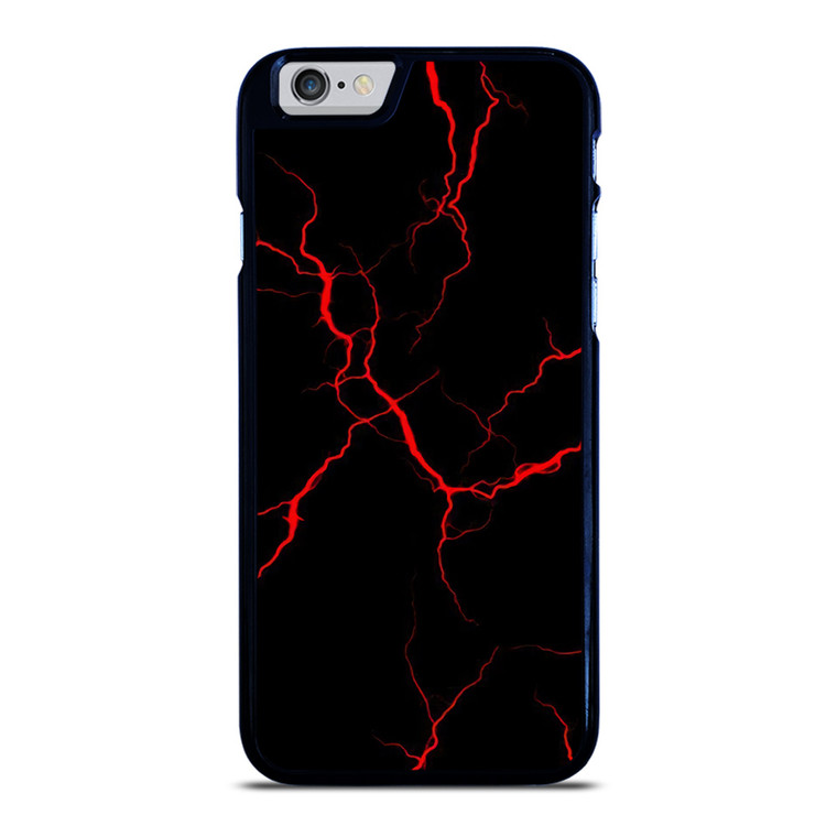 RED NEON LIGHTNING PATTERN iPhone 6 / 6S Case Cover