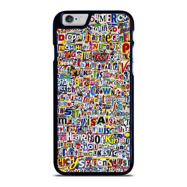 RETRO ALPHABET COLLAGE iPhone 6 / 6S Case Cover