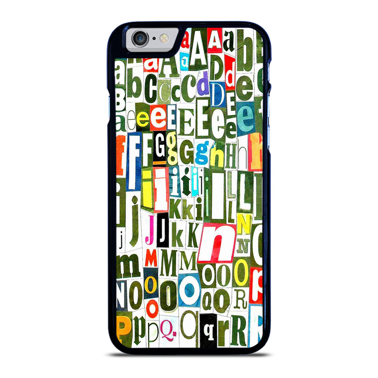 RETRO ALPHABET GREEN COLLAGE iPhone 6 / 6S Case Cover