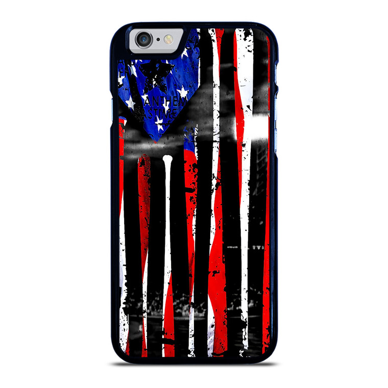 USA FLAG AMERICAN BASEBALL BLACK WHITE iPhone 6 / 6S Case Cover