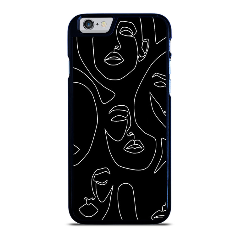 WOMAN FACE SKETCH PATTERN iPhone 6 / 6S Case Cover