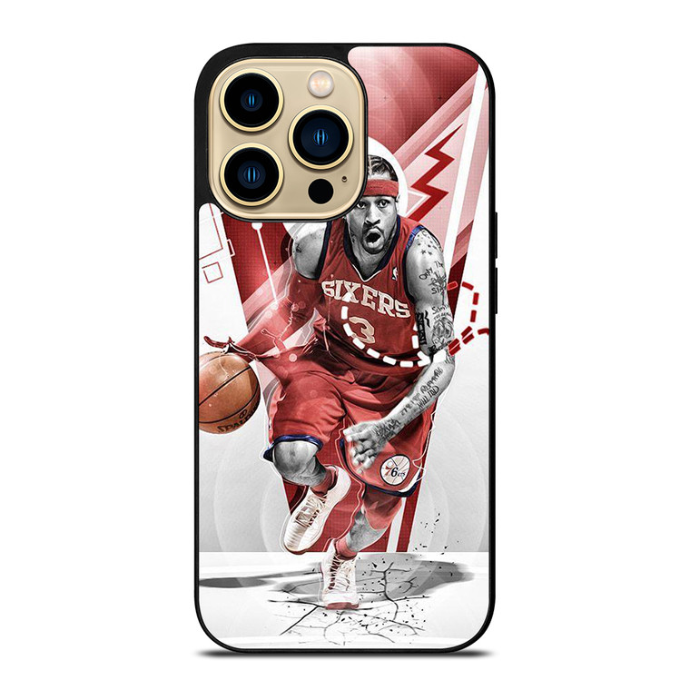 ALLEN IVERSON SIXERS BASKETBALL iPhone 14 Pro Max Case Cover