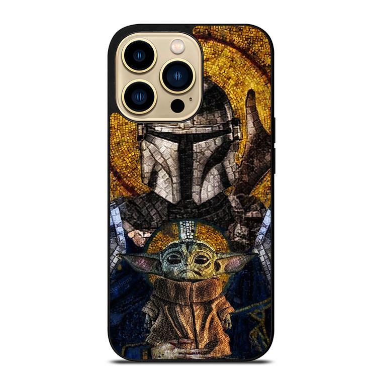BABY YODA AND THE MANDALORIAN MOSAIC iPhone 14 Pro Max Case Cover